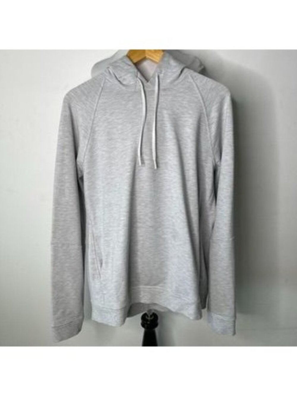 Lululemon City Sweat Pullover Hoodie Mens Size Large Grey Heathered Pockets